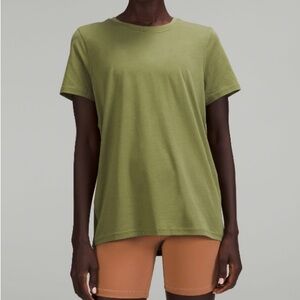 Lululemon open back green top